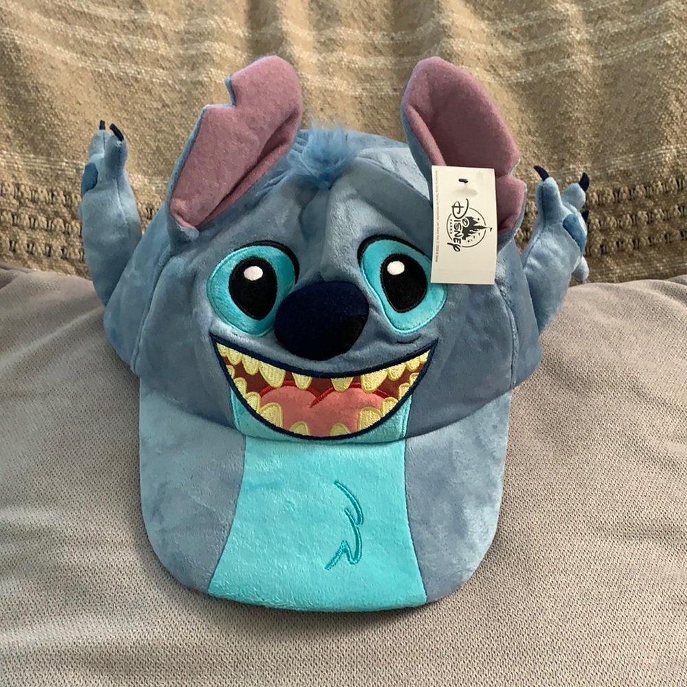 Disney Parks Stitch Plush Baseball Hat Blue